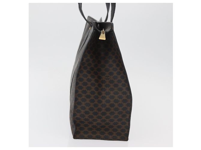 Céline Celine Vintage Macadam Shopper Tote Coated Canvas Medium Black - view 4