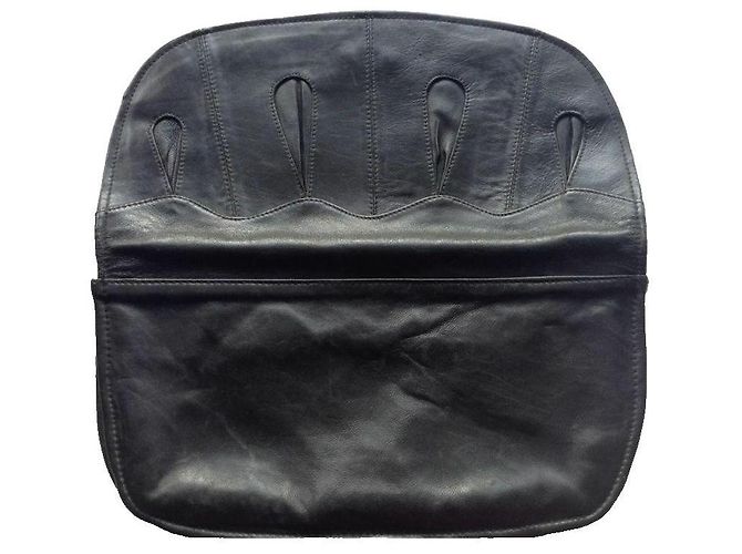Autre Marque Clutch in pelle nera Nero - vista 4
