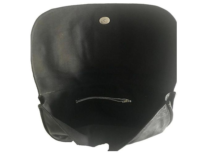 Autre Marque Clutch in pelle nera Nero - vista 5