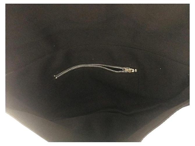 Autre Marque Clutch in pelle nera Nero - vista 6