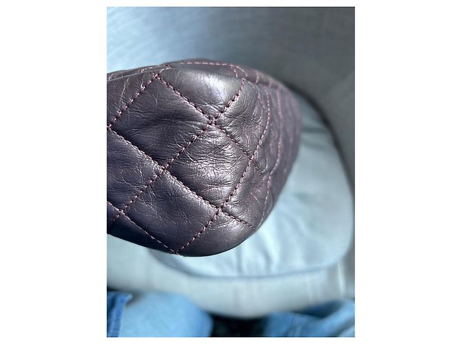 Borsa Chanel 2.55 in pelle metallizzata Rosa Porpora - vista 4