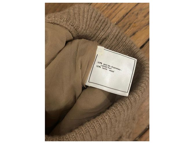 Chanel Falda larga de punto beige - vista 5