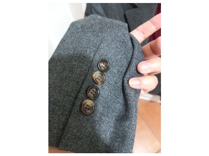 Giacca Brunello Cucinelli in misto cashmere e seta Grigio - vista 7