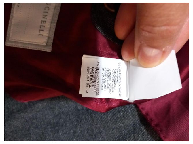 Giacca Brunello Cucinelli in misto cashmere e seta Grigio - vista 9
