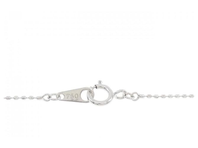 Autre Marque Au750 Weißgold Initial H Diamant-Halskette Silber - Ansicht 5