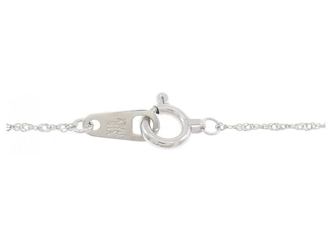 Autre Marque Collana a Fiore con Diamanti in Oro Bianco Au750 Argento - vista 5