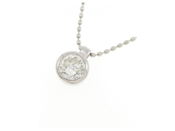 Autre Marque Colar de platina e diamantes Prata - vista 3