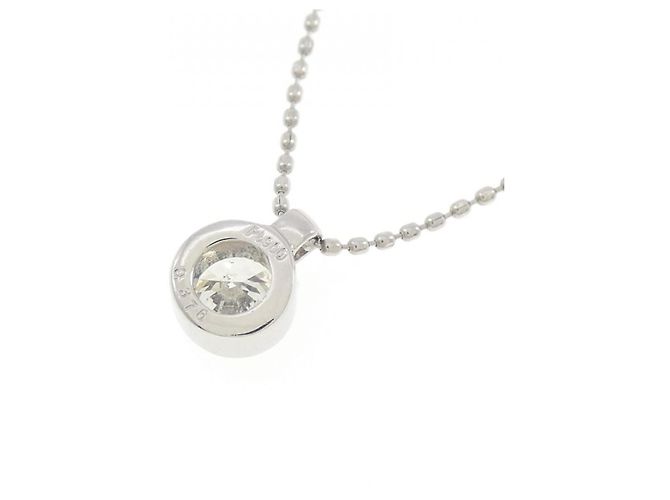 Autre Marque Colar de platina e diamantes Prata - vista 4