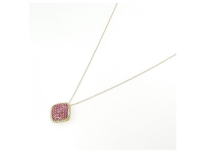 Autre Marque Collana con rubino e diamanti Au750 D'oro - vista 2