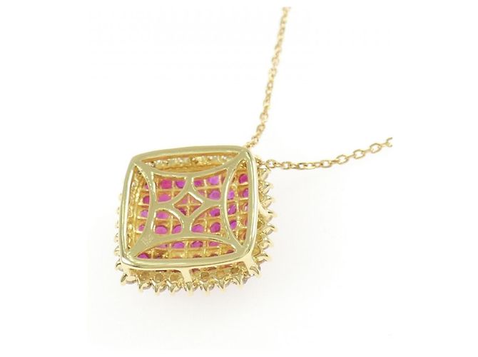 Autre Marque Collana con rubino e diamanti Au750 D'oro - vista 4