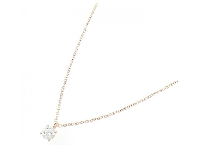 Tiffany & Co Collana Tiffany Solitaire in oro rosa 18K e diamante - vista 2