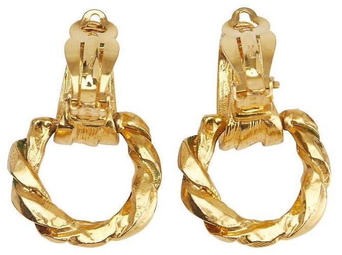Yves Saint Laurent Orecchini Round Circle Swing di Saint Laurent D'oro - vista 3