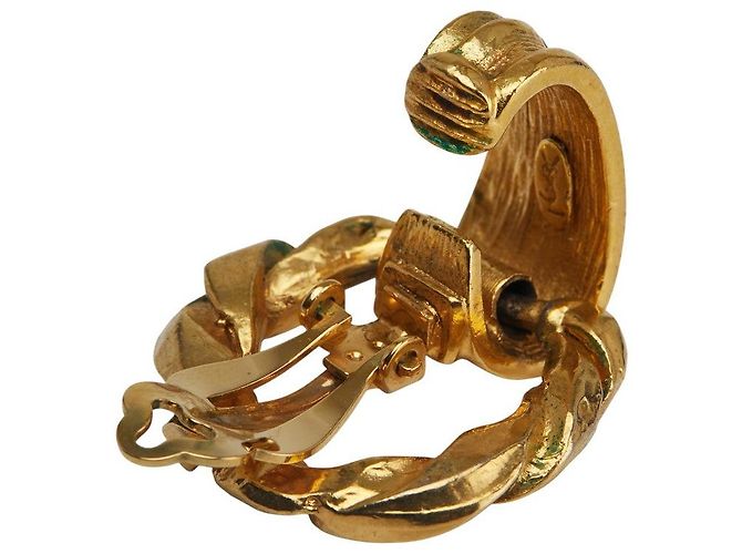 Yves Saint Laurent Orecchini Round Circle Swing di Saint Laurent D'oro - vista 4