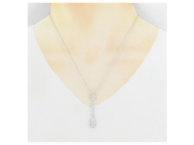 Autre Marque Collana in oro bianco Au750 e diamanti Argento - vista 6
