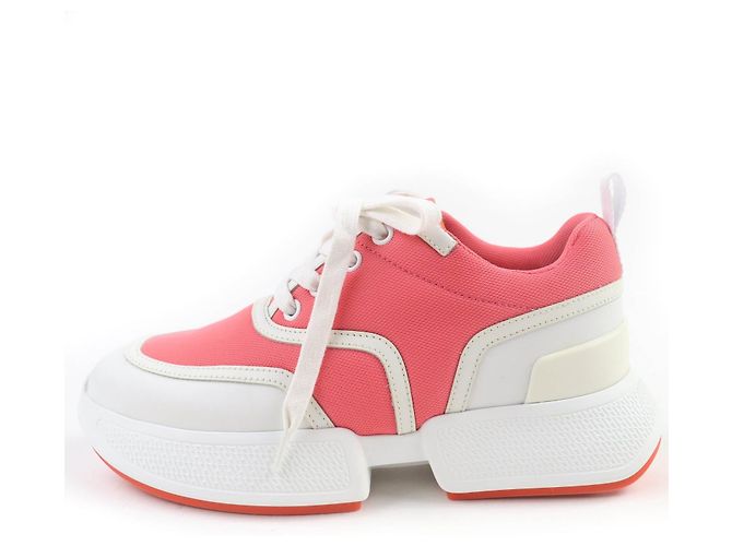 Hermès Hermes Ledersneaker Pink Weiß - Ansicht 5
