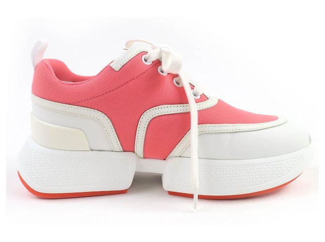 Hermès Hermes Ledersneaker Pink Weiß - Ansicht 6