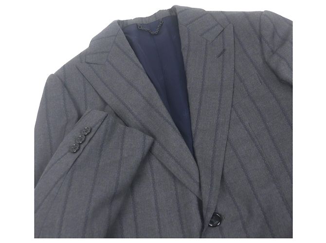 Terno Slim Louis Vuitton Pont Neuf Marrom Cinza - vista 2