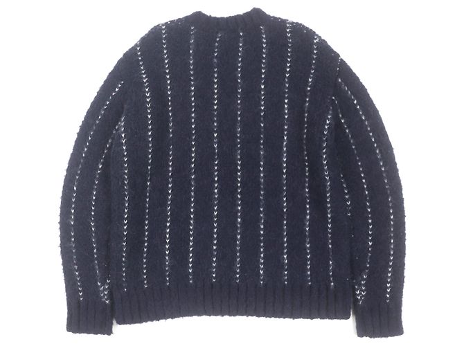 Sacai Jacquard-Strickpullover Blau Marineblau - Ansicht 3
