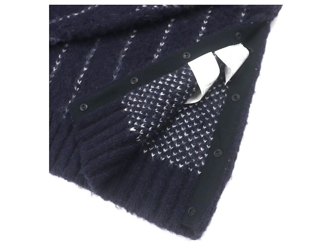 Sacai Jacquard-Strickpullover Blau Marineblau - Ansicht 5