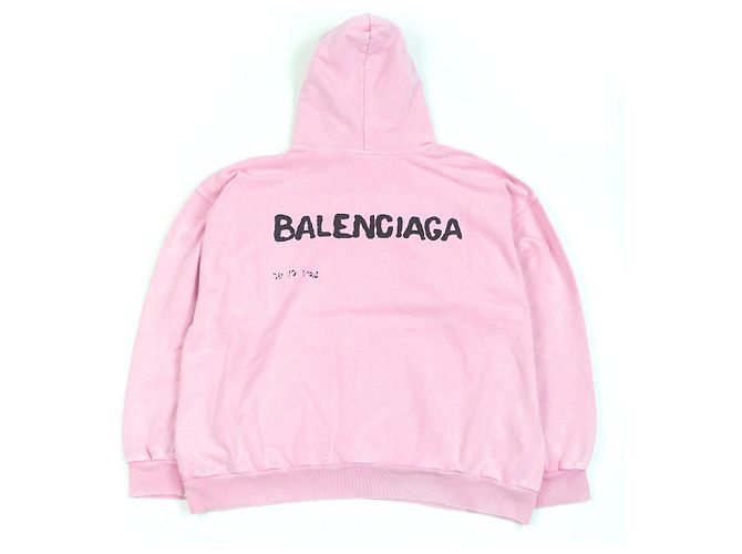 Sudadera Balenciaga de ajuste medio con dibujos hechos a mano Rosa - vista 3