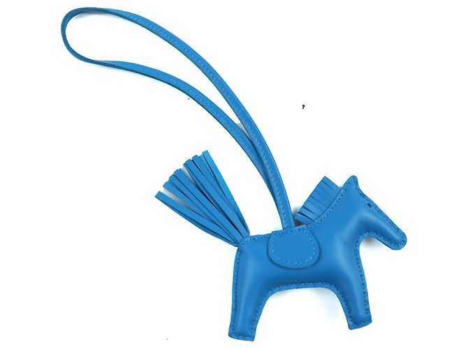 Hermès Hermes Rodeo Charm PM Portachiavi Blu - vista 3