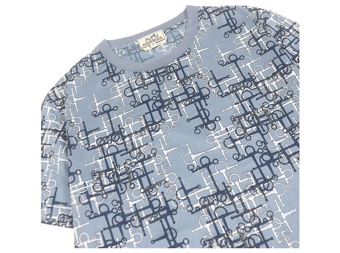 Hermès Camiseta de algodão Hermes Azul Azul claro - vista 2