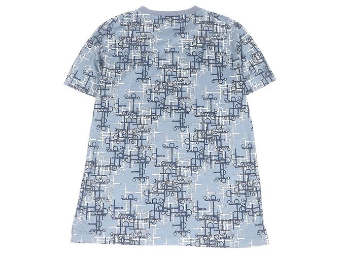 Hermès Camiseta de algodão Hermes Azul Azul claro - vista 3