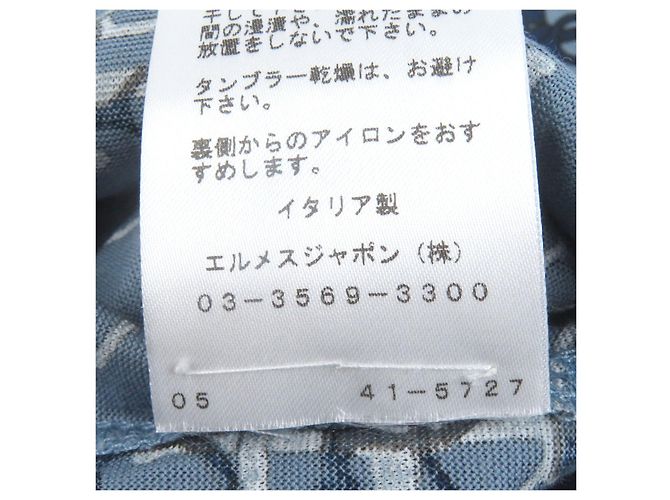 Hermès Camiseta de algodão Hermes Azul Azul claro - vista 6
