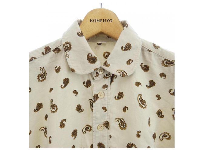 Autre Marque Camisa de algodón Forty Five Rpm Beige - vista 5