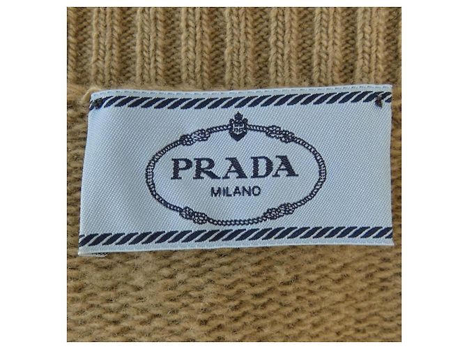 Cardigan in misto cashmere Prada Marrone - vista 4