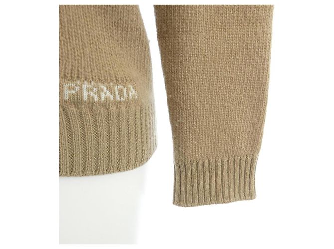 Cardigan in misto cashmere Prada Marrone - vista 6