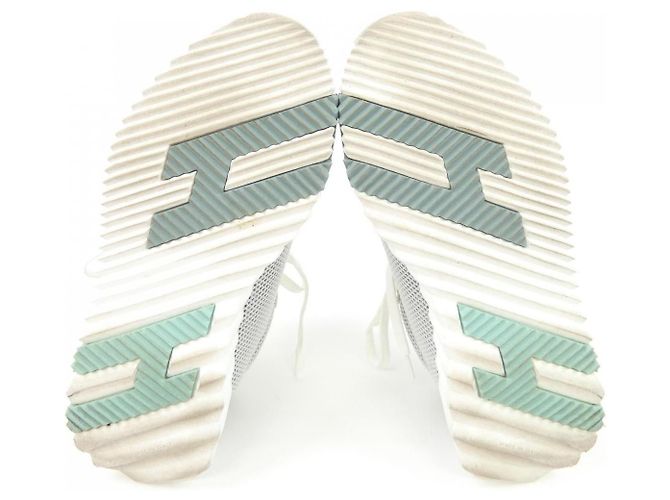 Hermès Sneakers BOUNCING Airy Twill Hermes Bianco Verde - vista 4
