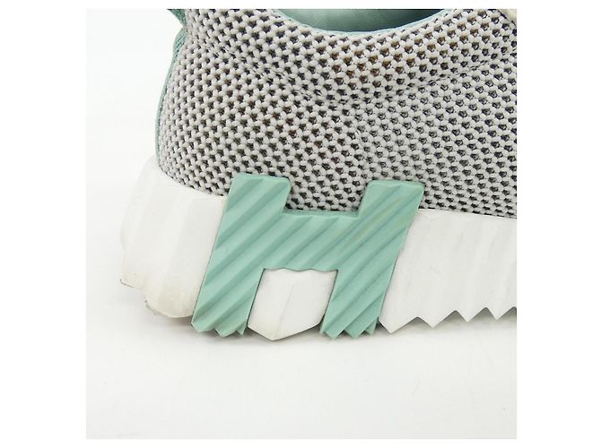 Hermès Sneakers BOUNCING Airy Twill Hermes Bianco Verde - vista 6