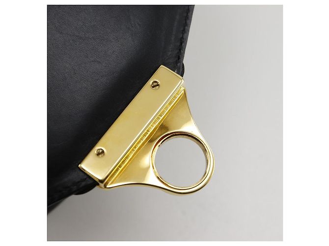 Borsa a tracolla e a mano 2WAY Salvatore Ferragamo in pelle di vitello Nero - vista 12
