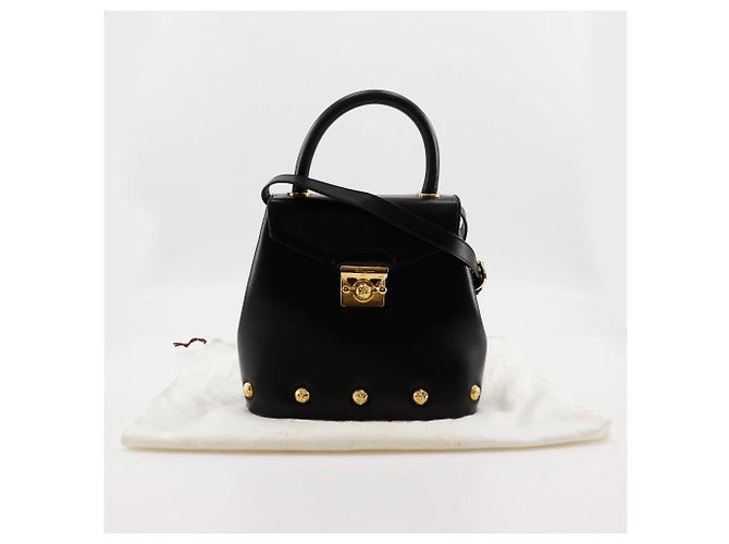 Borsa a tracolla e a mano 2WAY Salvatore Ferragamo in pelle di vitello Nero - vista 18