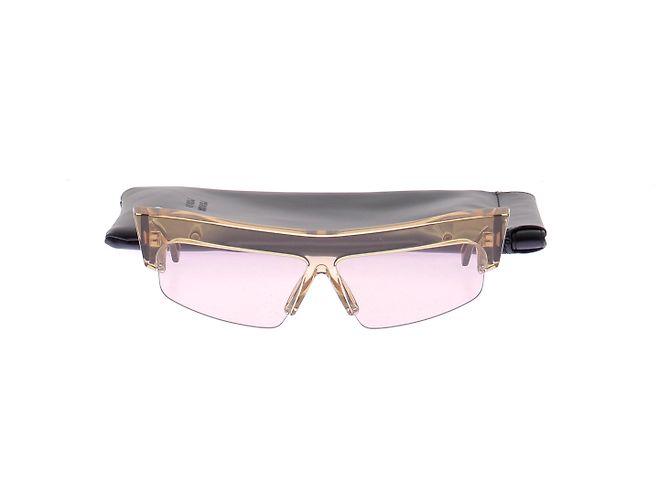 Phoebe Philo Gafas de sol en plástico beige - vista 7
