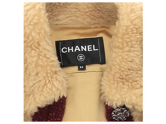 Chanel Strickjacke aus Kunstpelz beige - Ansicht 5