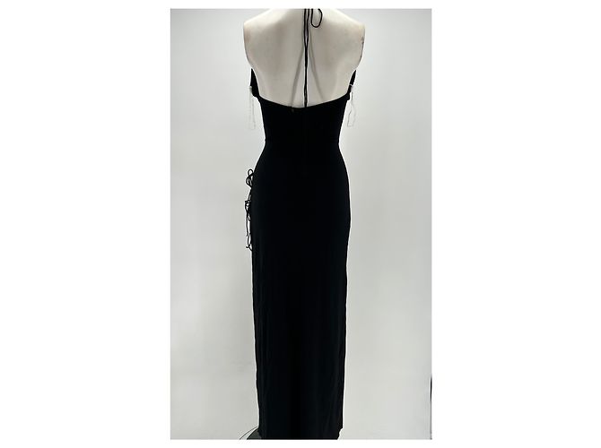 Autre Marque MANURI Langes schwarzes Viscose Kleid - Ansicht 2