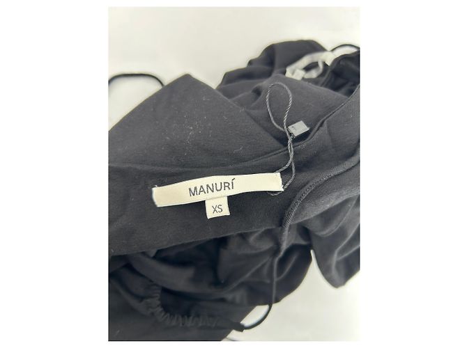 Autre Marque MANURI Langes schwarzes Viscose Kleid - Ansicht 5