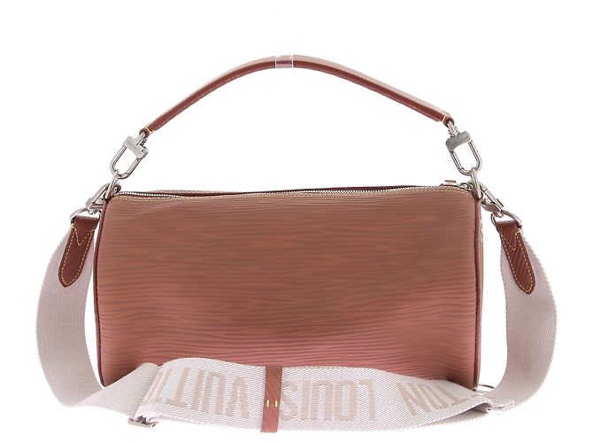 Borsa a mano Louis Vuitton Polochon Soft in pelle marrone - vista 2