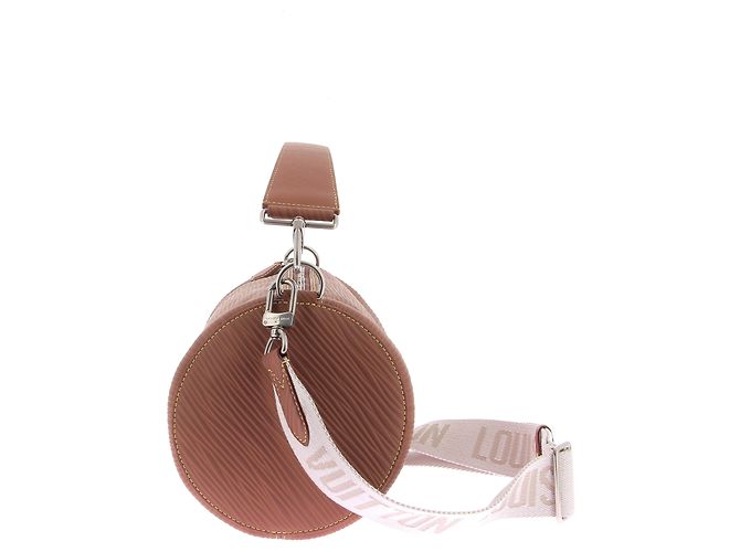 Borsa a mano Louis Vuitton Polochon Soft in pelle marrone - vista 4