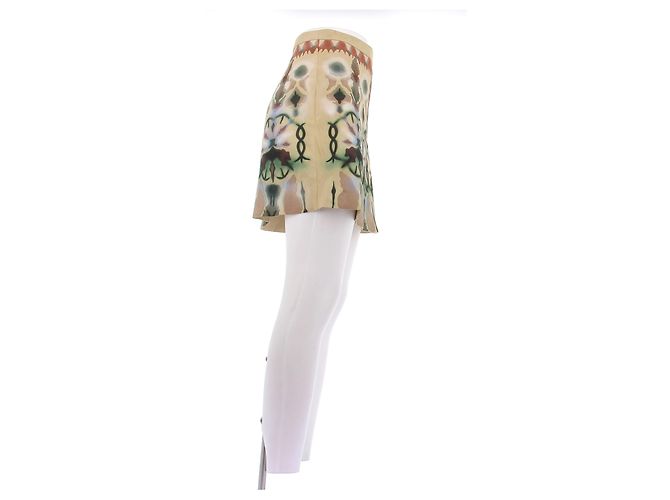 Christian Dior Lederrock mit Muster Beige - Ansicht 3