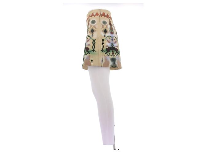 Christian Dior Lederrock mit Muster Beige - Ansicht 4