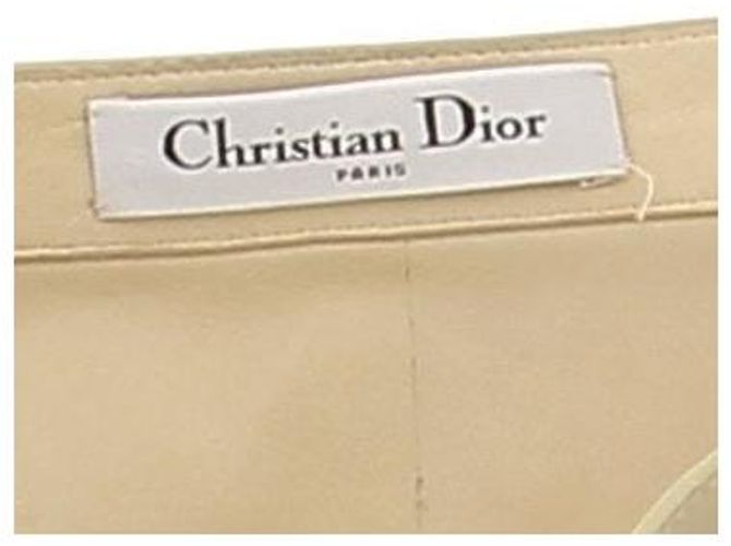 Christian Dior Lederrock mit Muster Beige - Ansicht 5