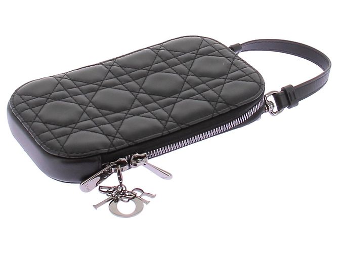 Mini Pochette "Lady Dior" Schwarz - Ansicht 4