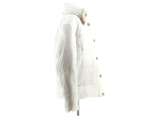 Chanel Jaqueta de Plumas Branca Tamanho 38 Branco - vista 3