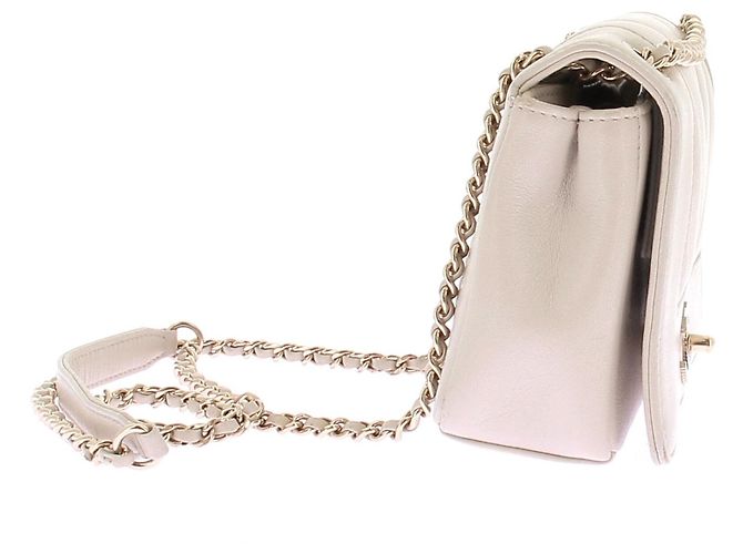Chanel Borsa a tracolla "Mademoiselle" Beige - vista 3