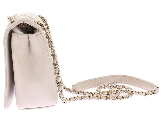 Chanel Borsa a tracolla "Mademoiselle" Beige - vista 4