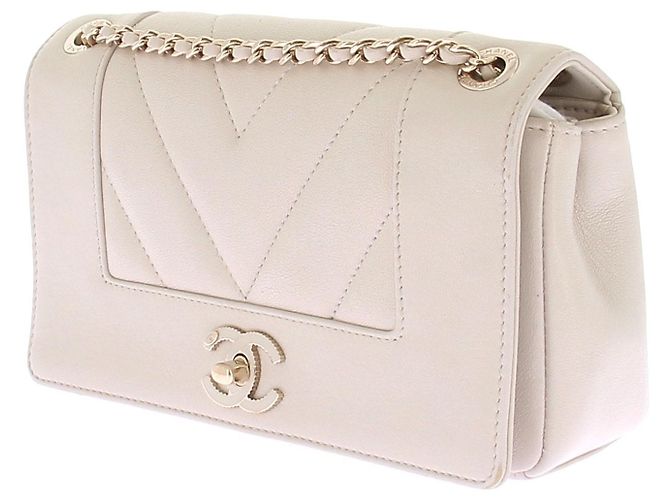 Chanel Borsa a tracolla "Mademoiselle" Beige - vista 5