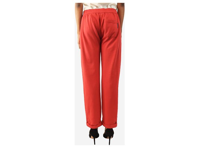 Brunello Cucinelli Red pleated drawstring trousers - size S - view 3